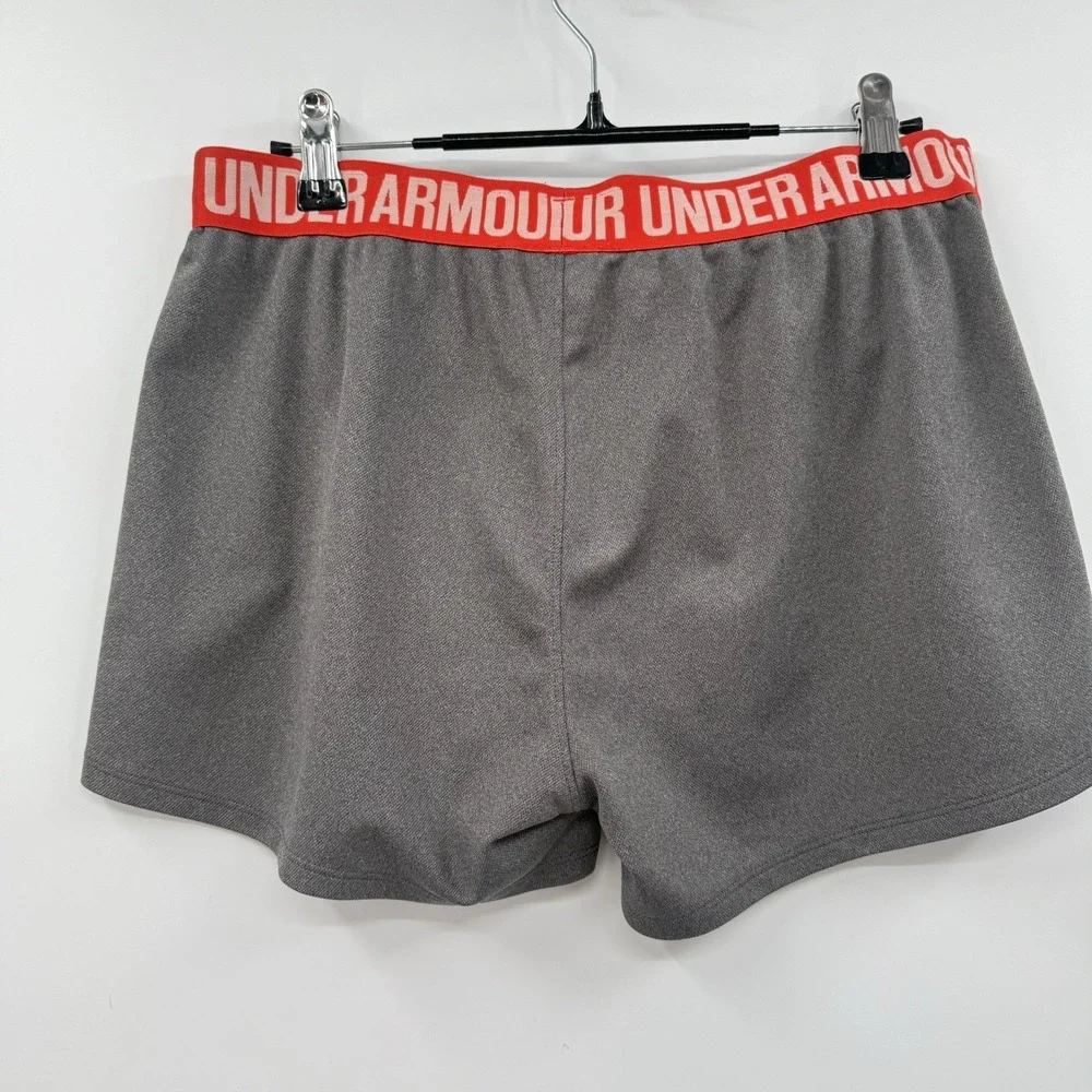 Under‎ Armour Shorts Womens Small Loose Fit Gray Orange Running Activewear Gym